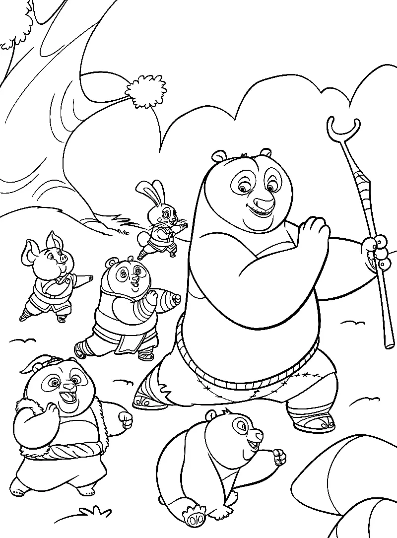Kung Fu Panda Coloring Pages 21