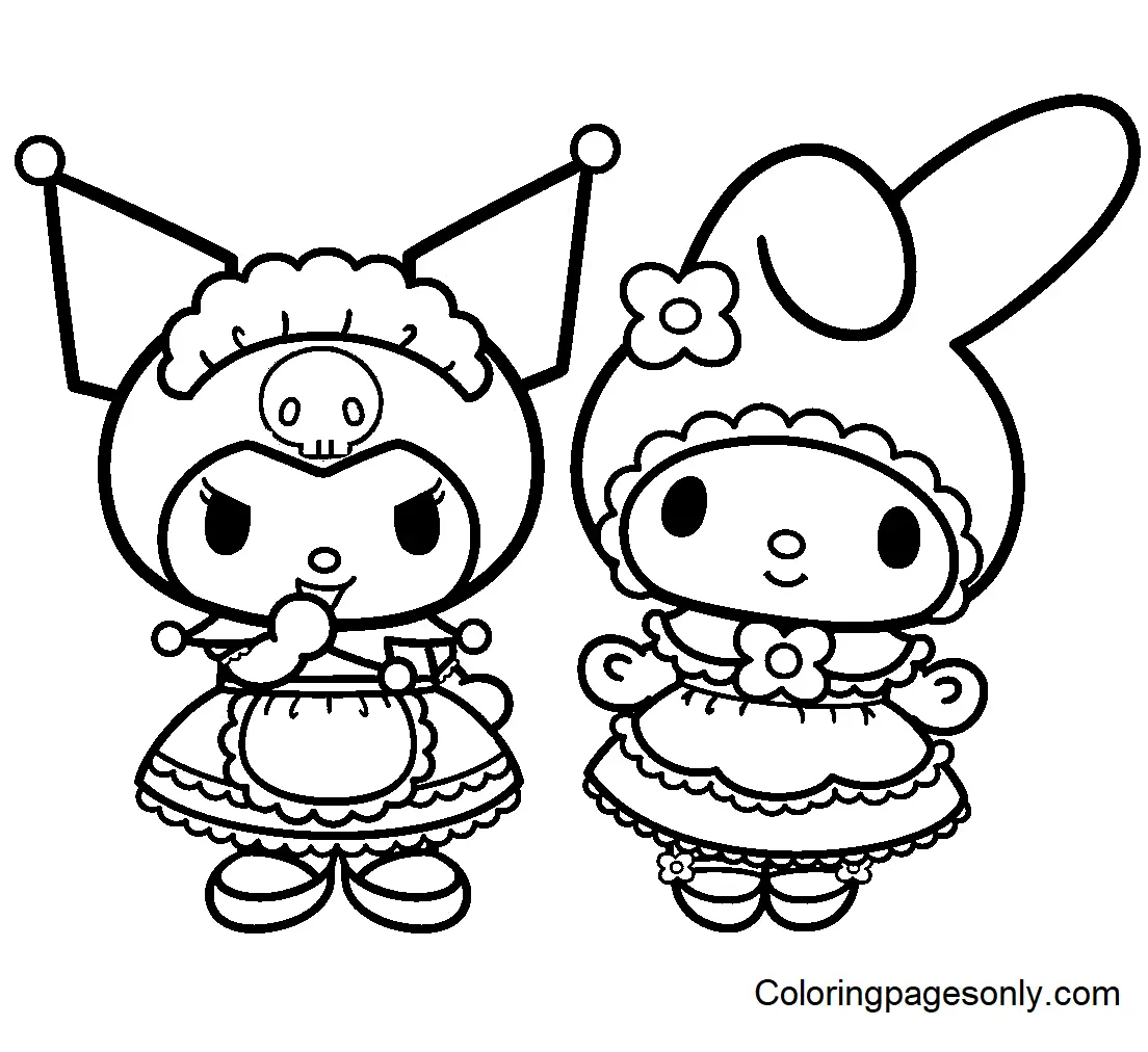 Kuromi Coloring Pages 4