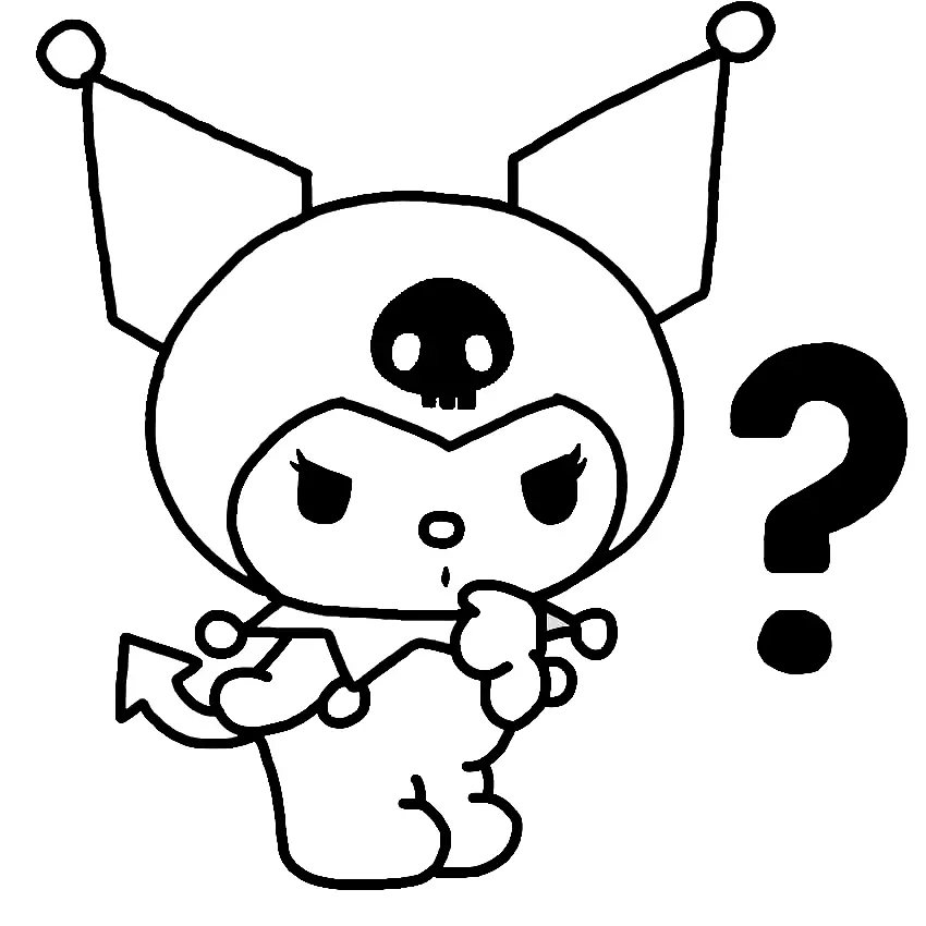 Kuromi Para Colorear