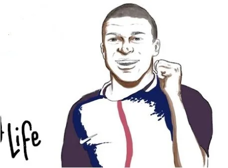 Kylian Mbappe Para Colorear 7
