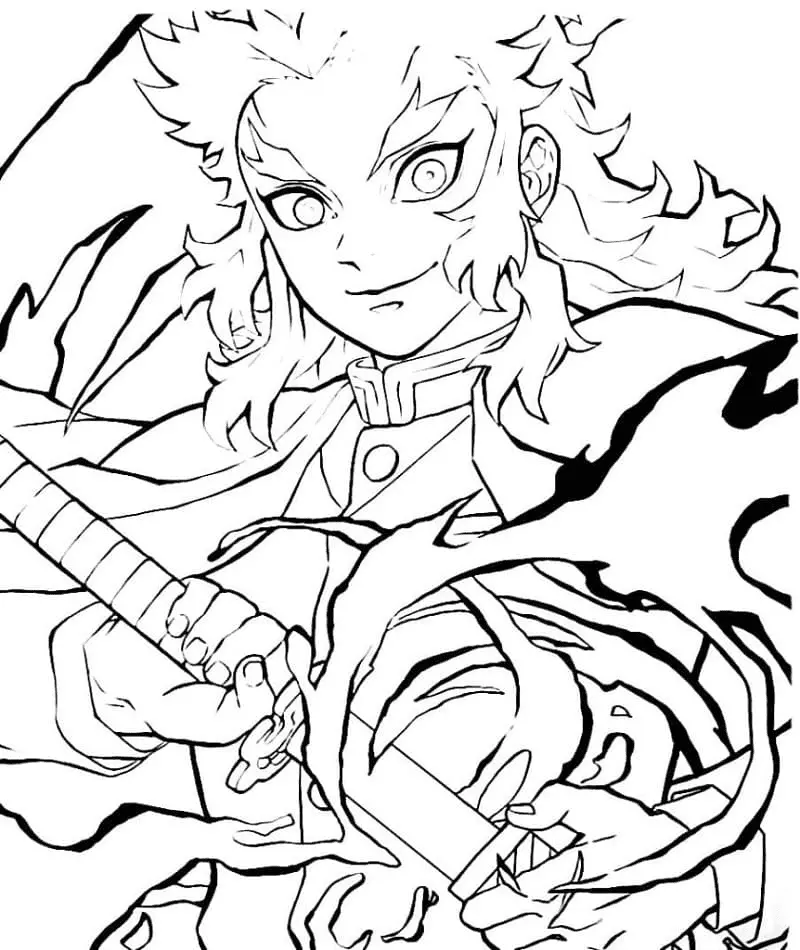 Kyojuro Rengoku Ausmalbilder 12