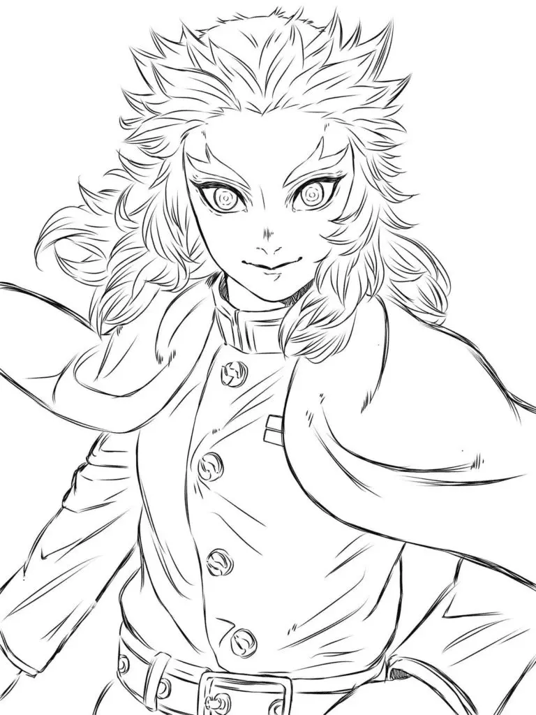 Kyojuro Rengoku Ausmalbilder 14
