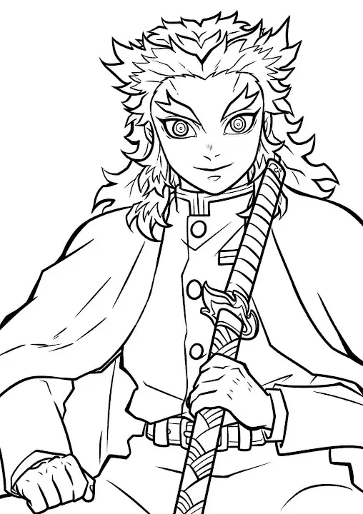 Kyojuro Rengoku Ausmalbilder 20