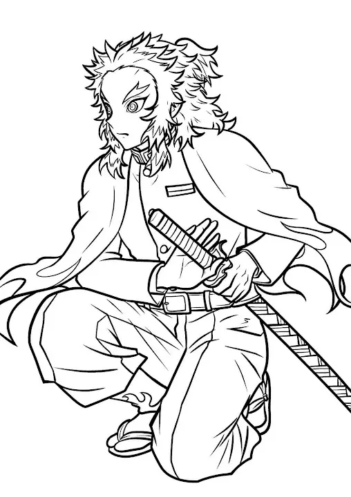 Kyojuro Rengoku Ausmalbilder 21