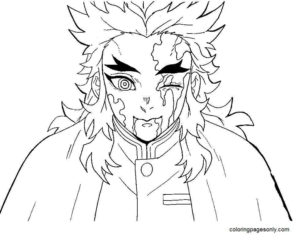 Kyojuro Rengoku Ausmalbilder 26
