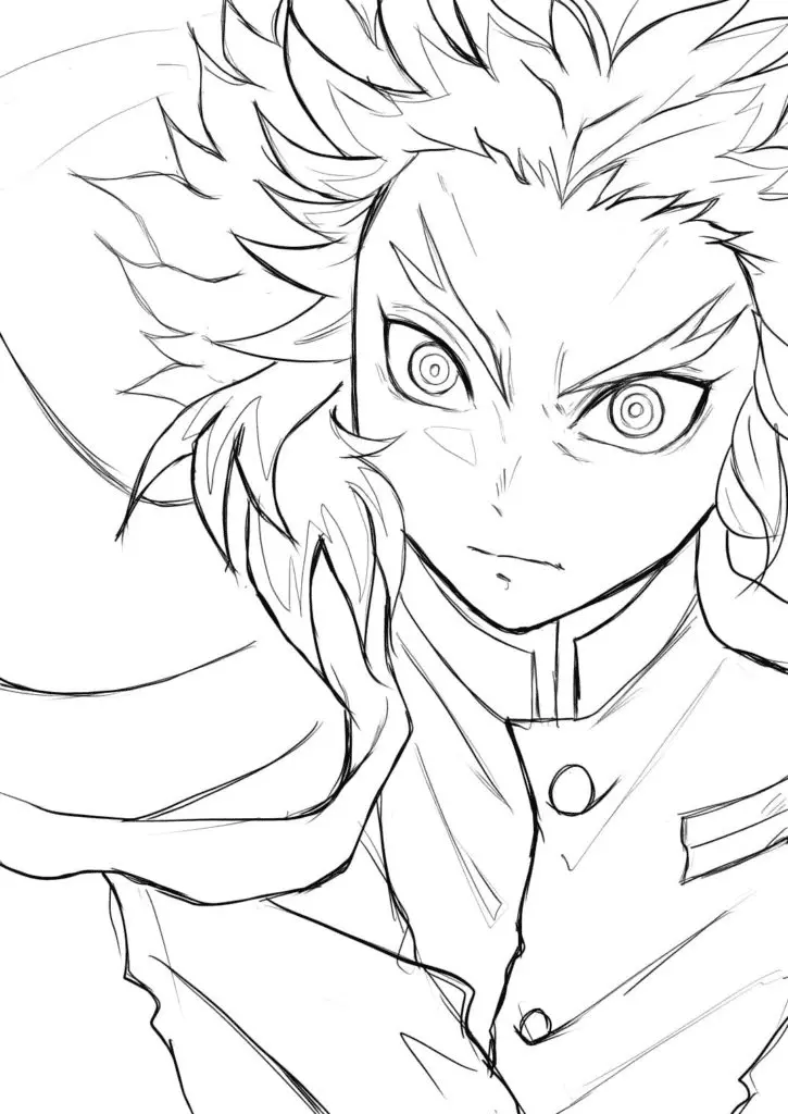 Kyojuro Rengoku Ausmalbilder 29