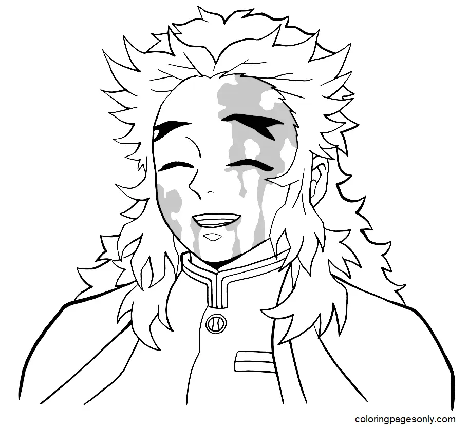 Kyojuro Rengoku Ausmalbilder 3