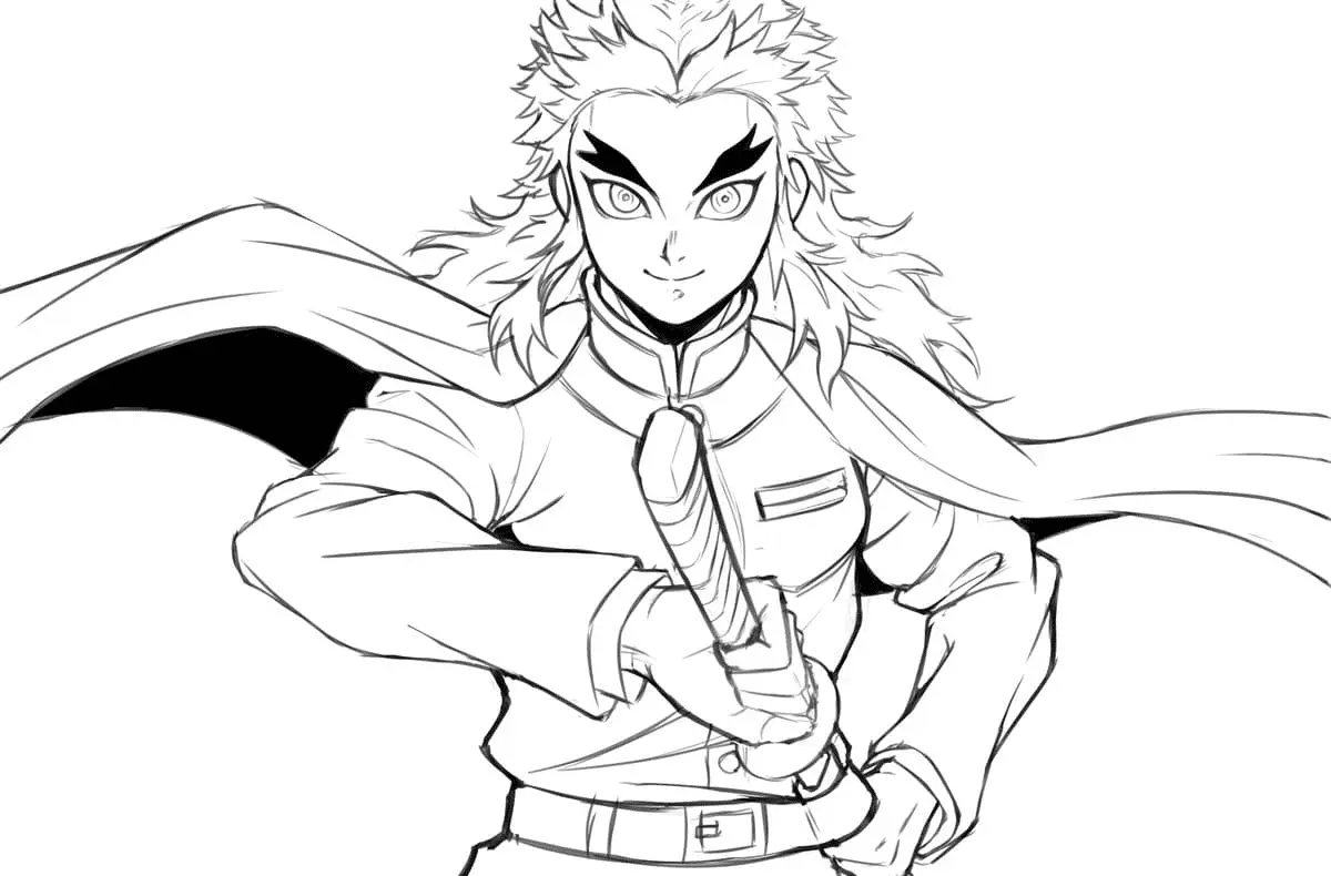 Kyojuro Rengoku Ausmalbilder 30