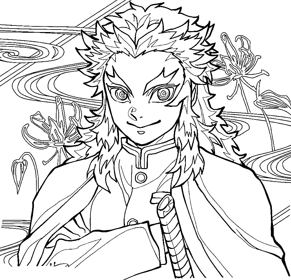 Kyojuro Rengoku Ausmalbilder 36