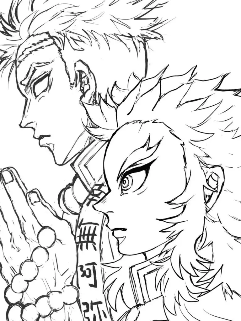 Kyojuro Rengoku Ausmalbilder 37