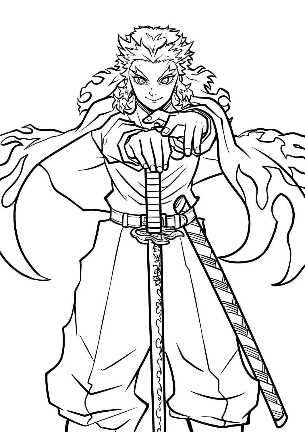 Kyojuro Rengoku Ausmalbilder 4