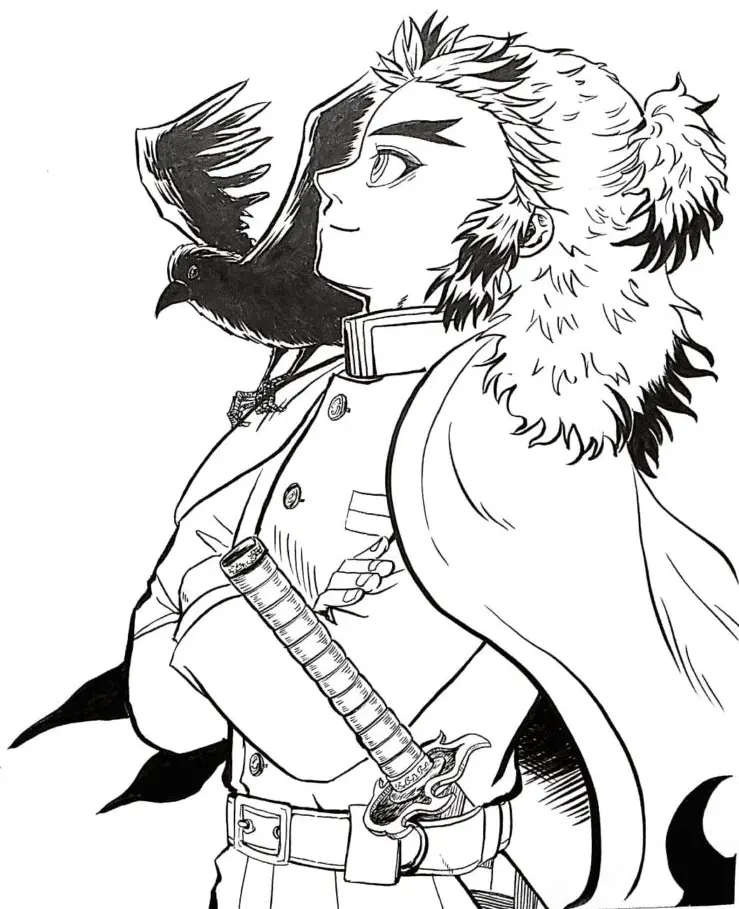 Kyojuro Rengoku Ausmalbilder 42