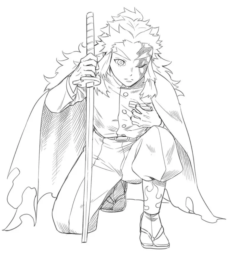 Kyojuro Rengoku Ausmalbilder 7