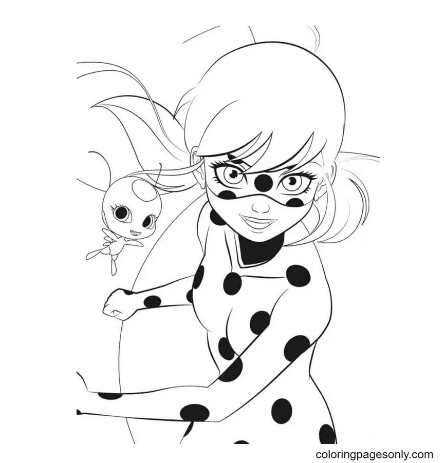 Ladybug and Cat Noir Coloring Pages 18