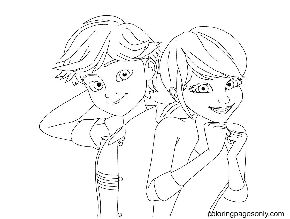 Ladybug and Cat Noir Coloring Pages 27