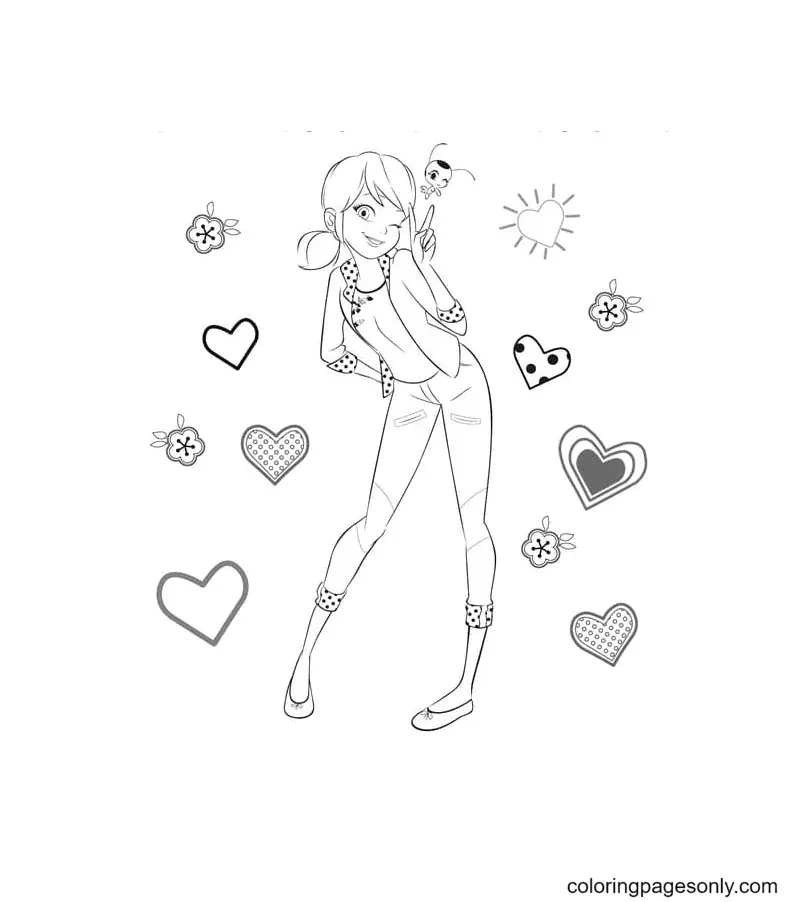 Ladybug and Cat Noir Coloring Pages 28