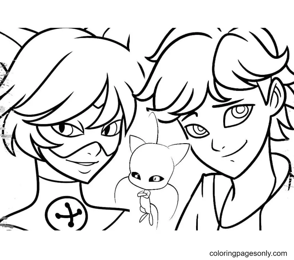 Ladybug and Cat Noir Coloring Pages 29