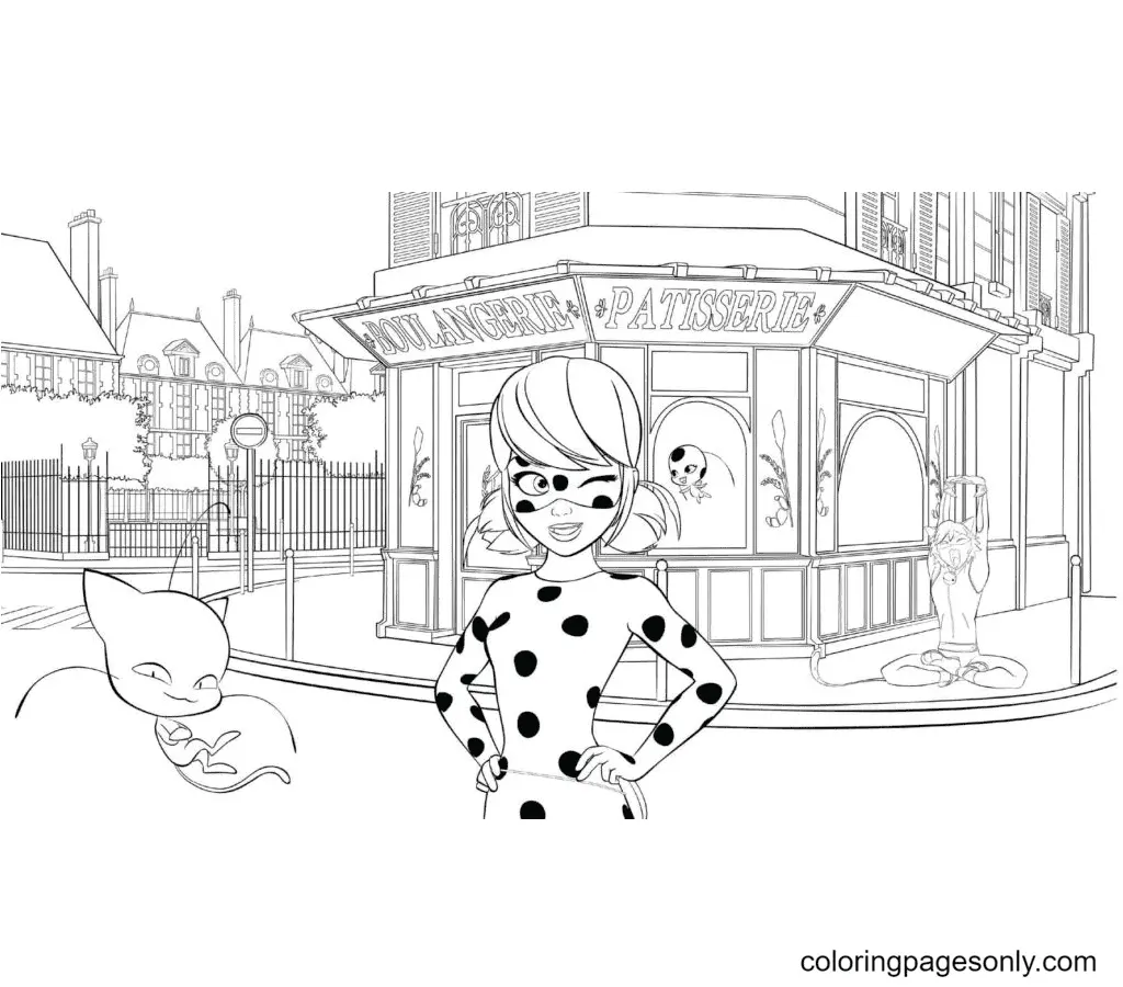 Ladybug and Cat Noir Coloring Pages 34