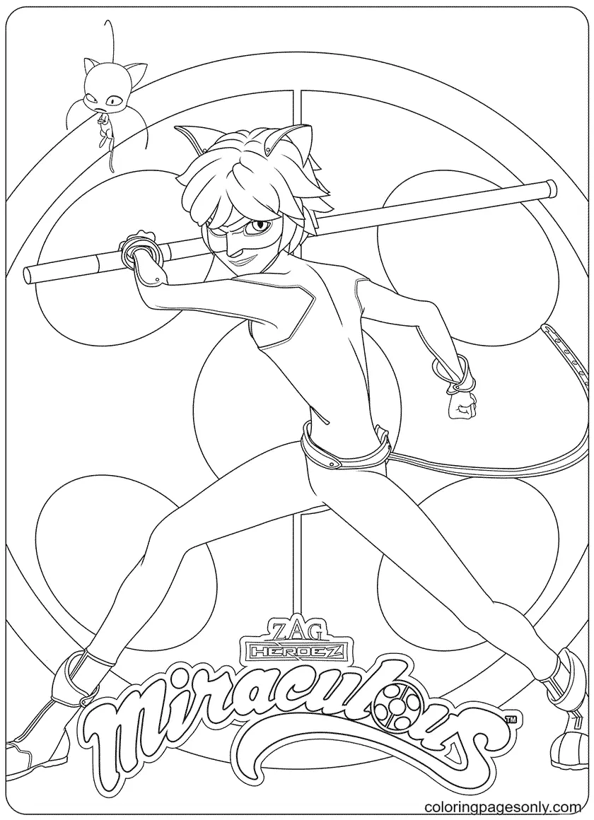 Ladybug and Cat Noir Coloring Pages 48