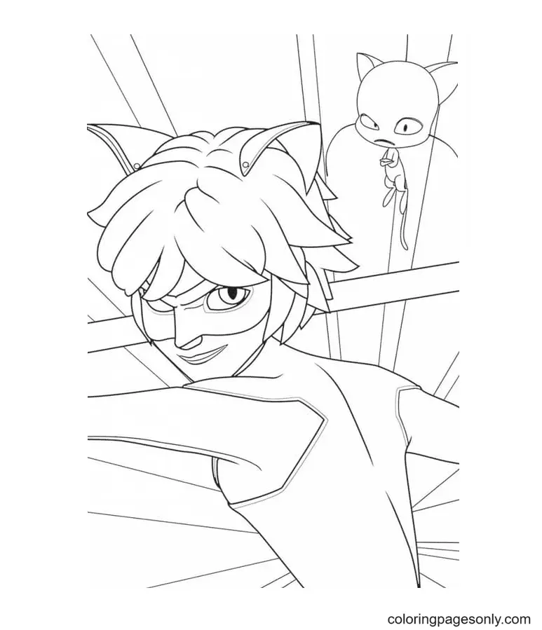 Ladybug and Cat Noir Coloring Pages 53