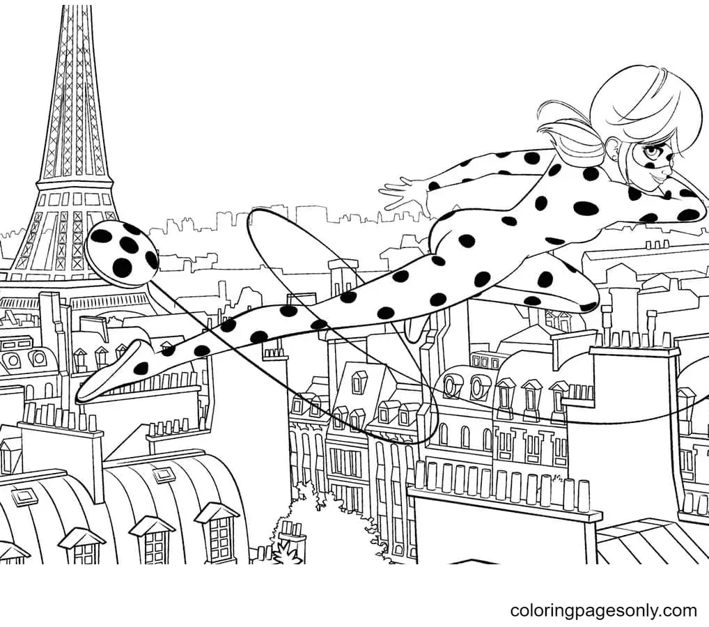 Ladybug and Cat Noir Coloring Pages 71