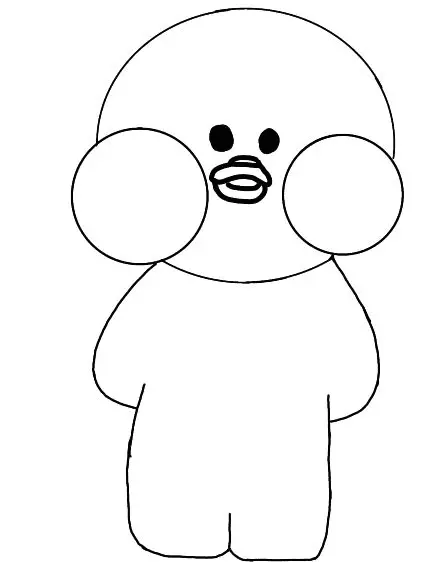LalaFanfan Duck Coloring Pages 1