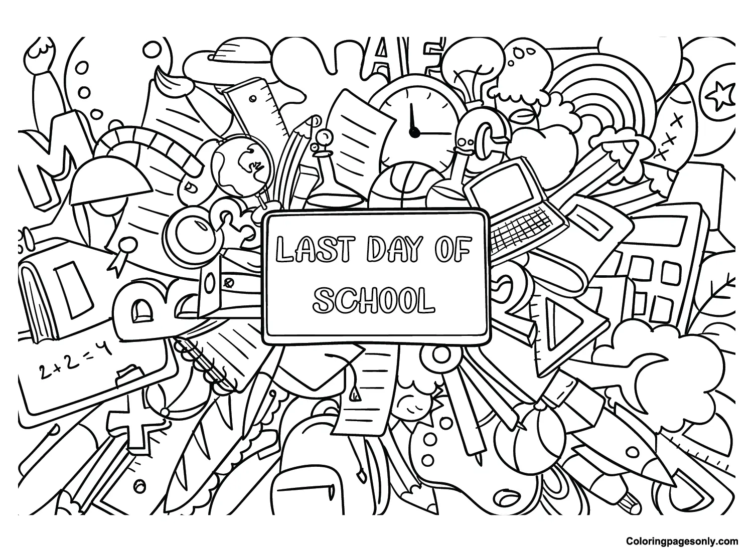 Last Day of School Coloring Pages
