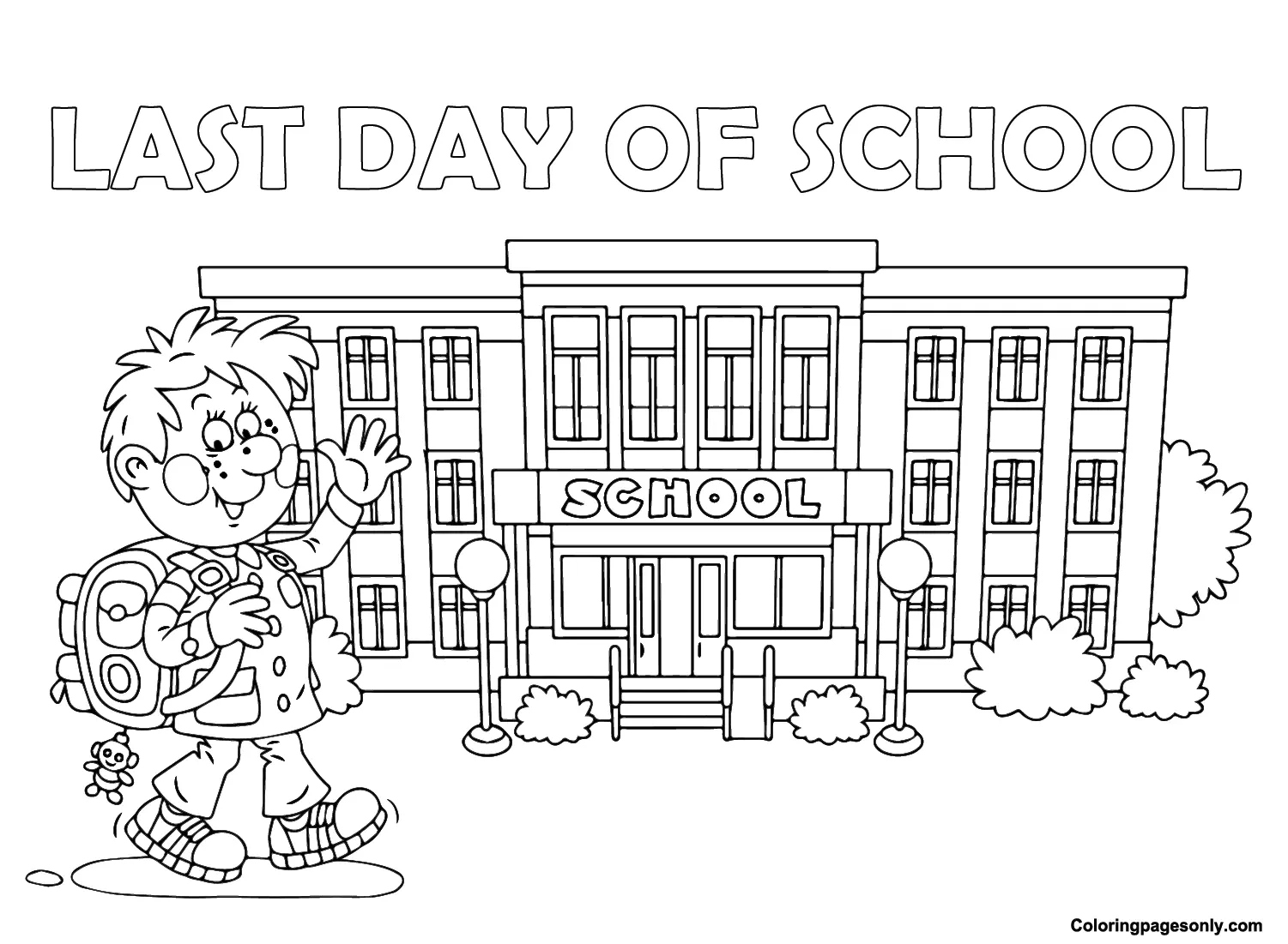Last Day of School Coloring Pages 8