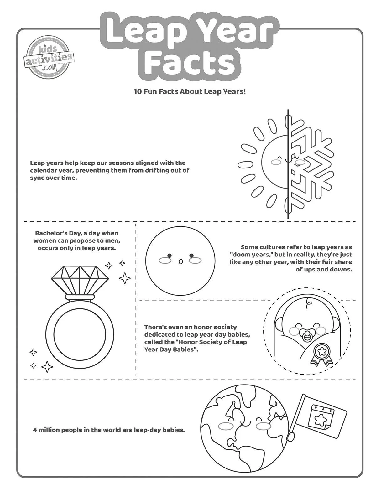 Leap Year Coloring Pages 16