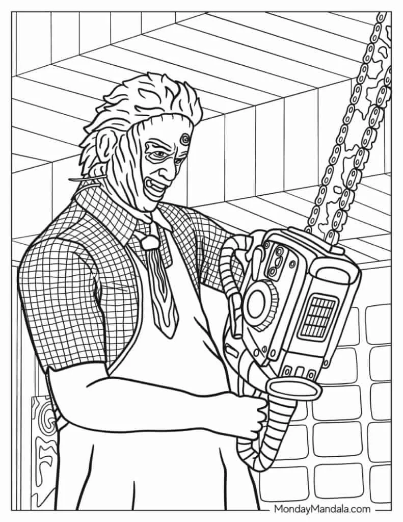 Leatherface Para Colorear 5