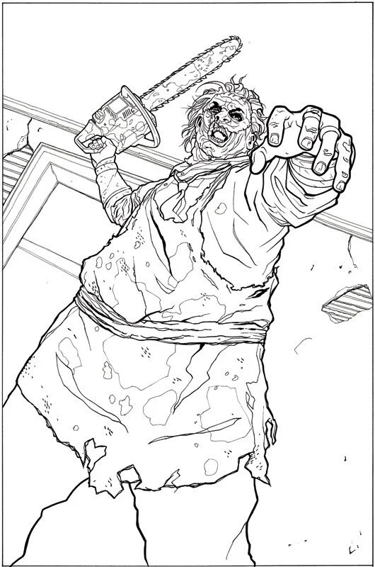 Leatherface Para Colorear 6