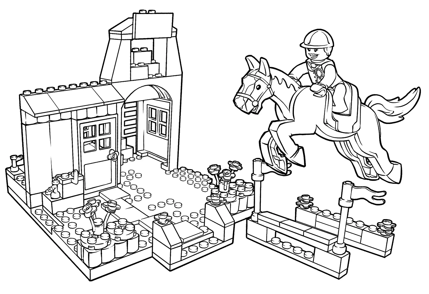Fazenda Lego Para Colorir 1