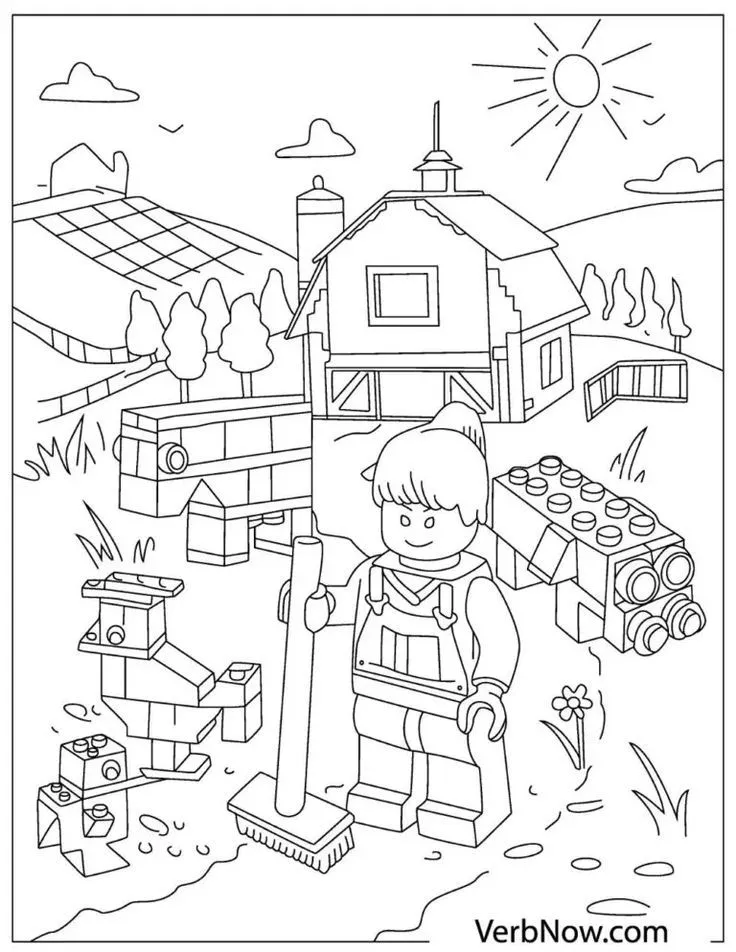 Fazenda Lego Para Colorir 9