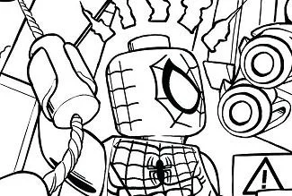 Lego Spiderman Coloring Pages 1