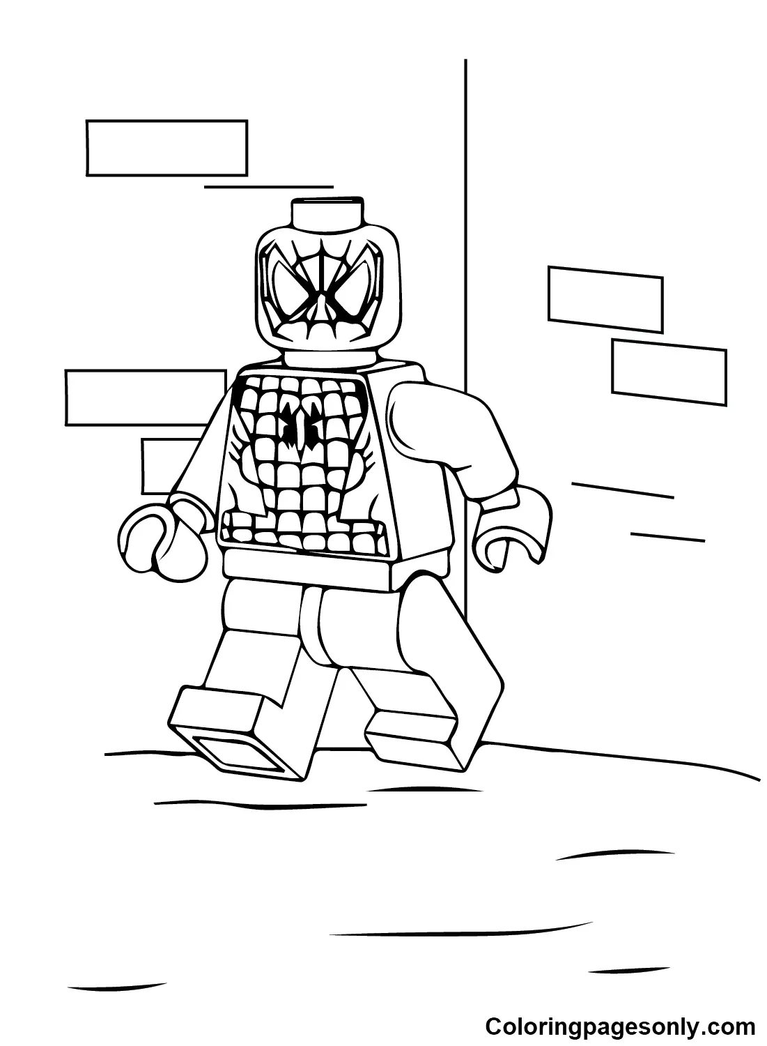 Desenhos de Lego Homem-Aranha Para Colorir