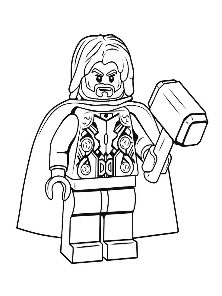 Lego Thor Coloring Pages 1