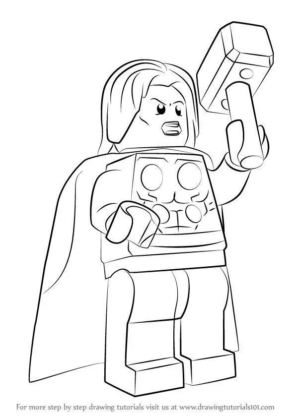 Lego Thor Coloring Pages 7