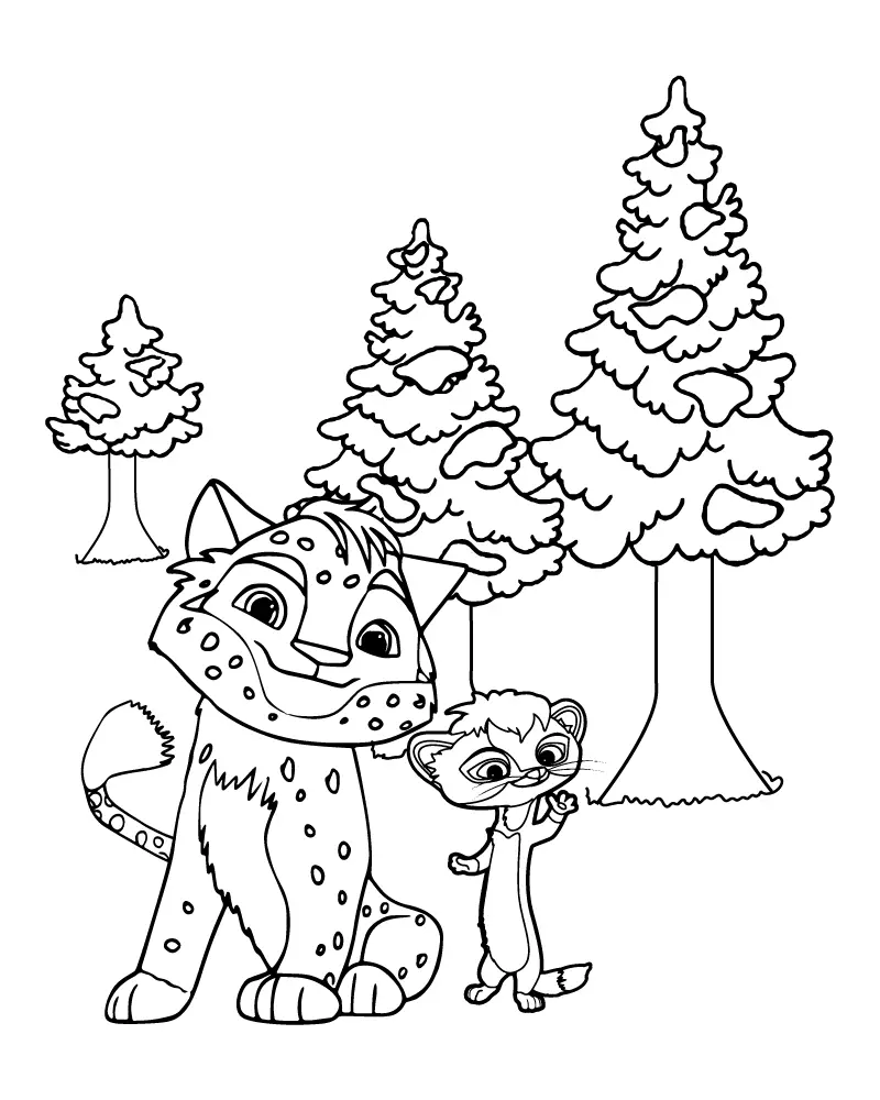 Leo and Tig Coloring Pages 1