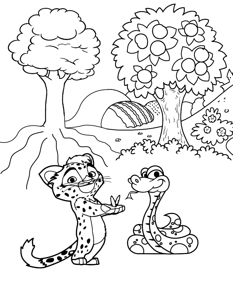 Leo Y Tig Para Colorear