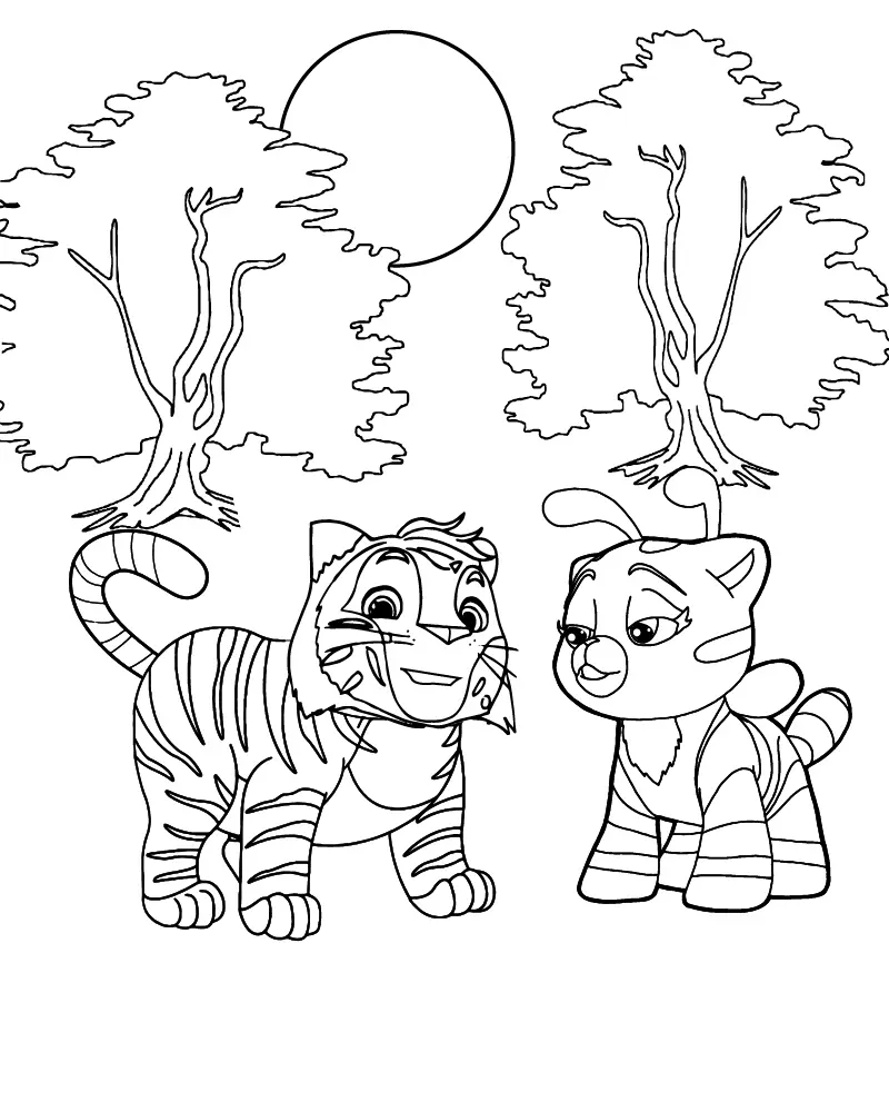 Leo and Tig Coloring Pages 2