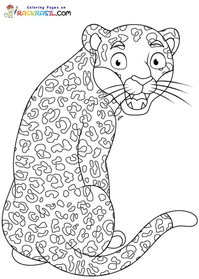 Leopardo Para Colorear 2