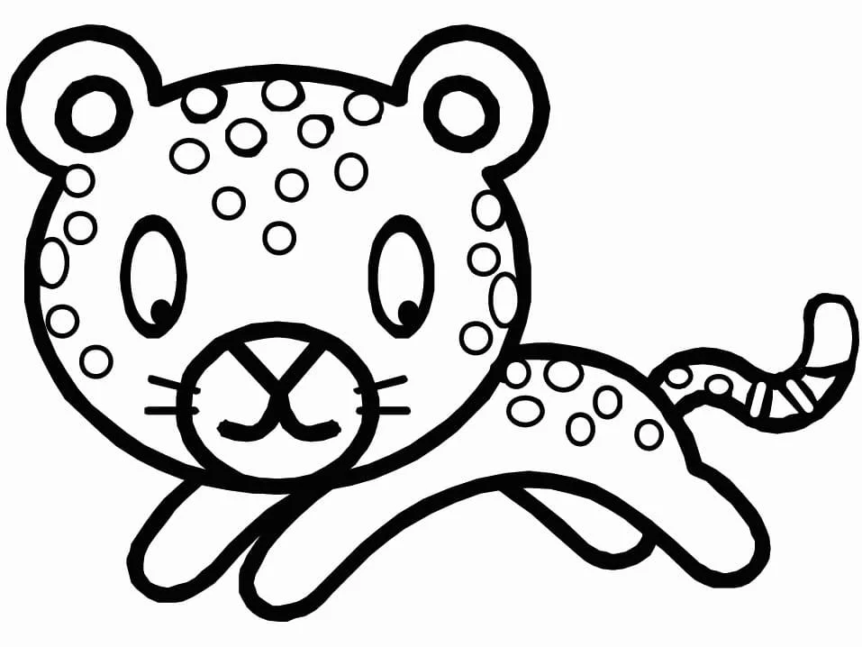 Leopardo Para Colorear 49