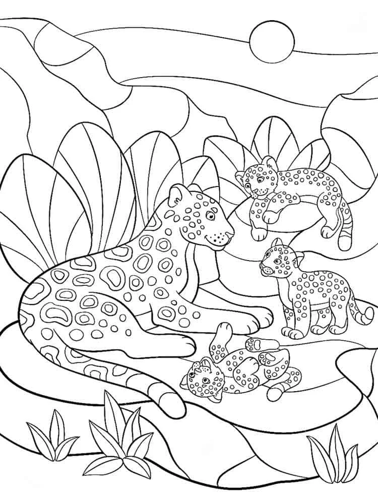 Leopardo Para Colorear 59
