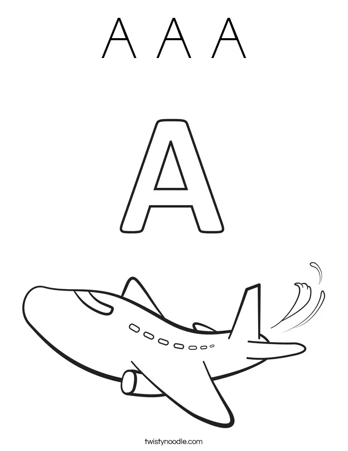 Ausmalbilder Buchstabe A 15