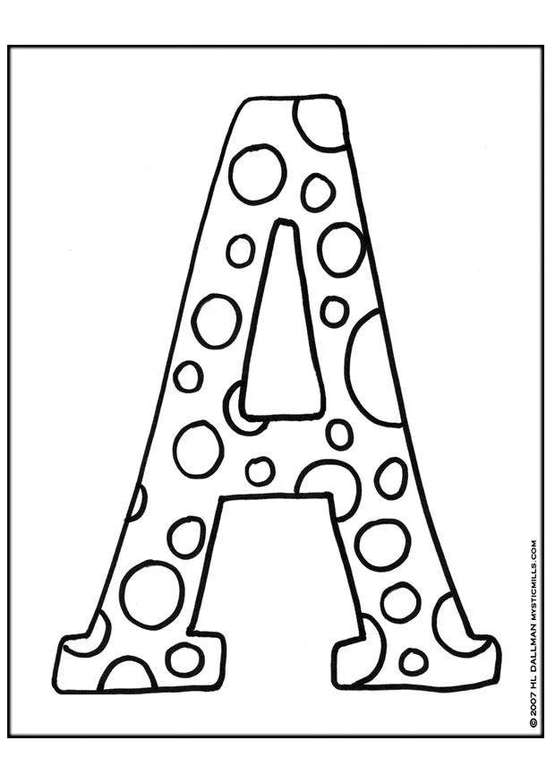 Ausmalbilder Buchstabe A 26