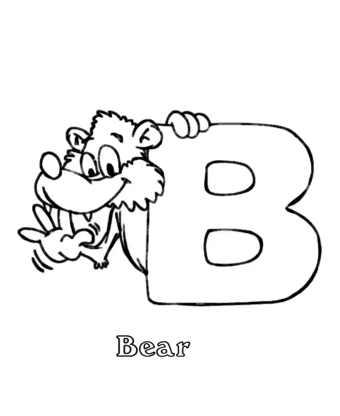 Desenhos de Letra B Para Colorir 15