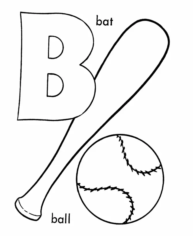 Desenhos de Letra B Para Colorir 2