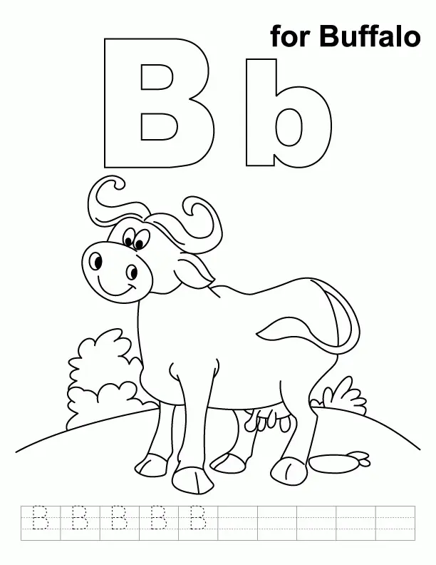 Desenhos de Letra B Para Colorir 9