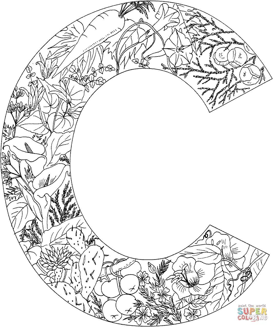 Letra C Para Colorear 11