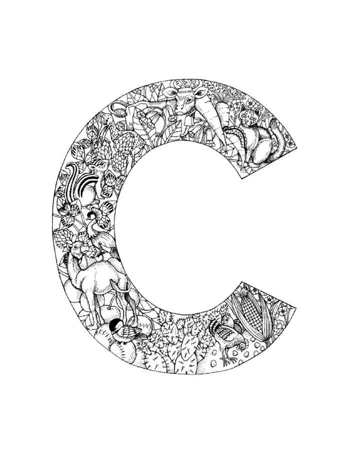 Letra C Para Colorear 18